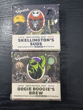 Dr Squatch Nightmare Before Christmas Soap Bundle Skellington/Oogie Boogie NEW